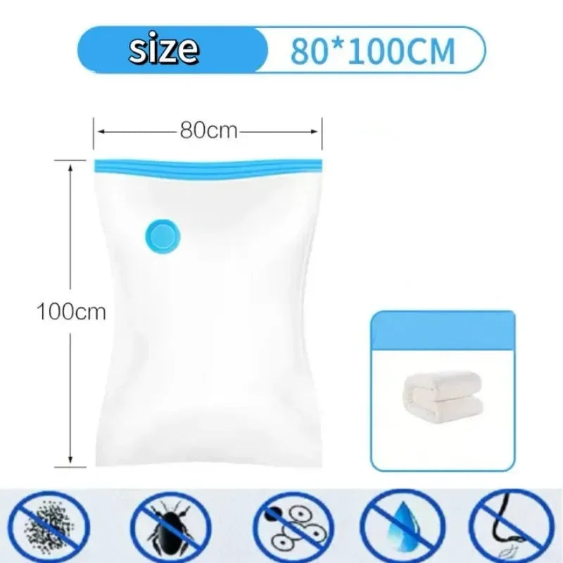 Vacuum Storage Bags,for Bedding,Pillows,Towel,Clothes Space Saver Travel Storage Bag,With Hand Pump,Vacuum Bag Package