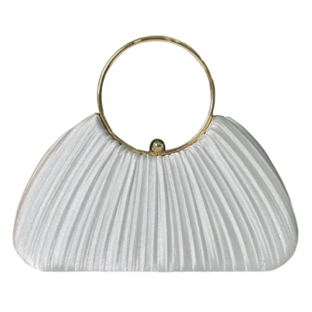Fashion Polyester Fiber Evening Bags Elegant Chain Shoulder Bag Clutch Handbag Women