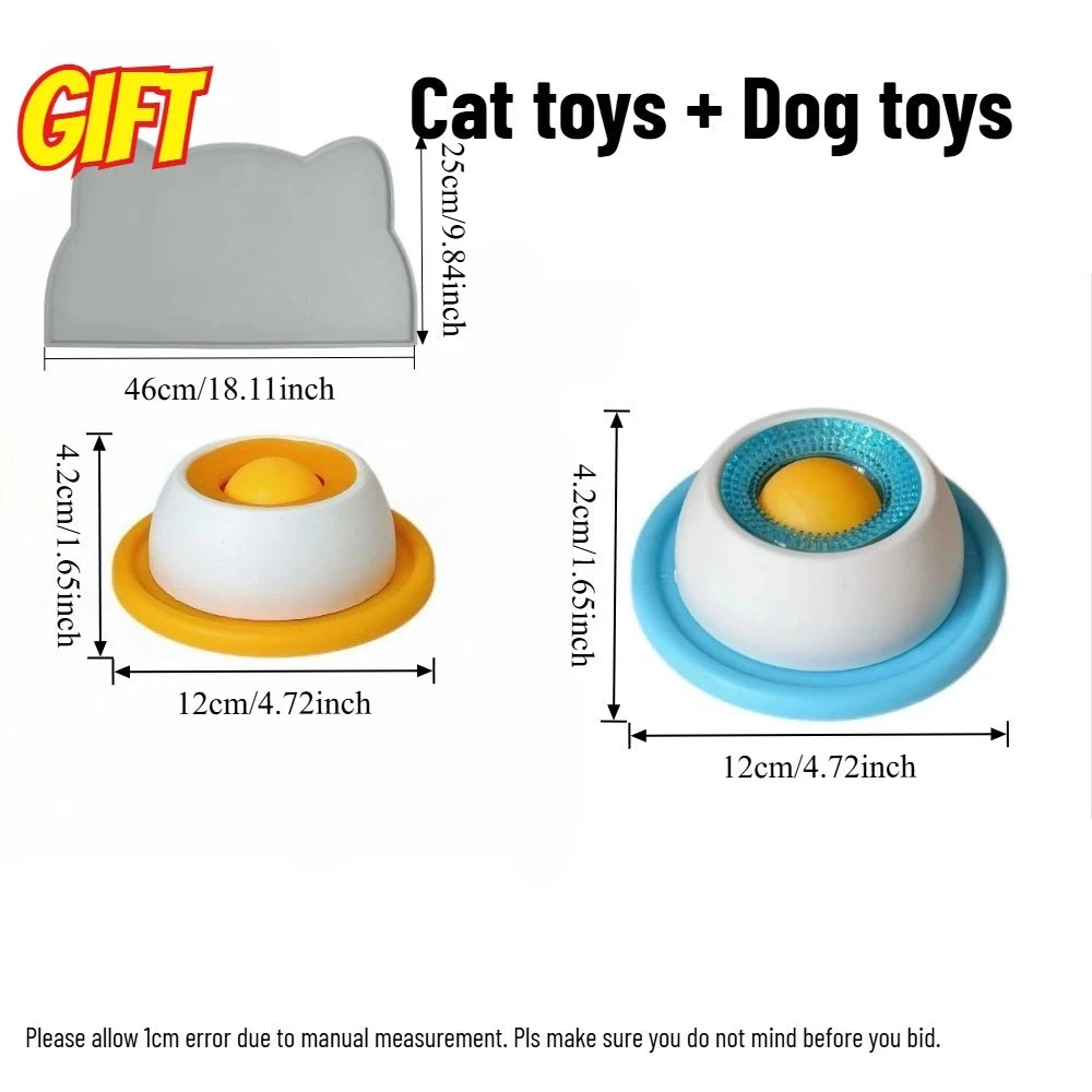 Dog Stimulation Toys Pet Lick Mat Slow Feeder Yogurt Licking Plate Interactive Cats Dog Snack Bowl Tiring Bowls Dental Care Tool