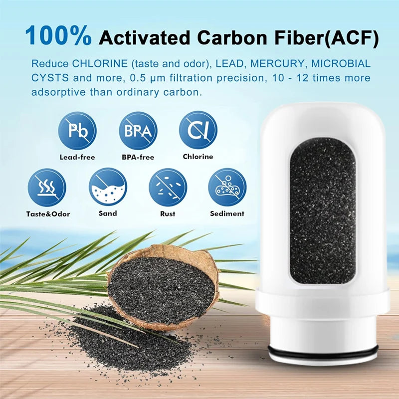 Wheelton Stainless Steel Kitchen Tap Filter Household Ceramic Water Purifier Faucet Water Filter  Activated Carbon Filtration