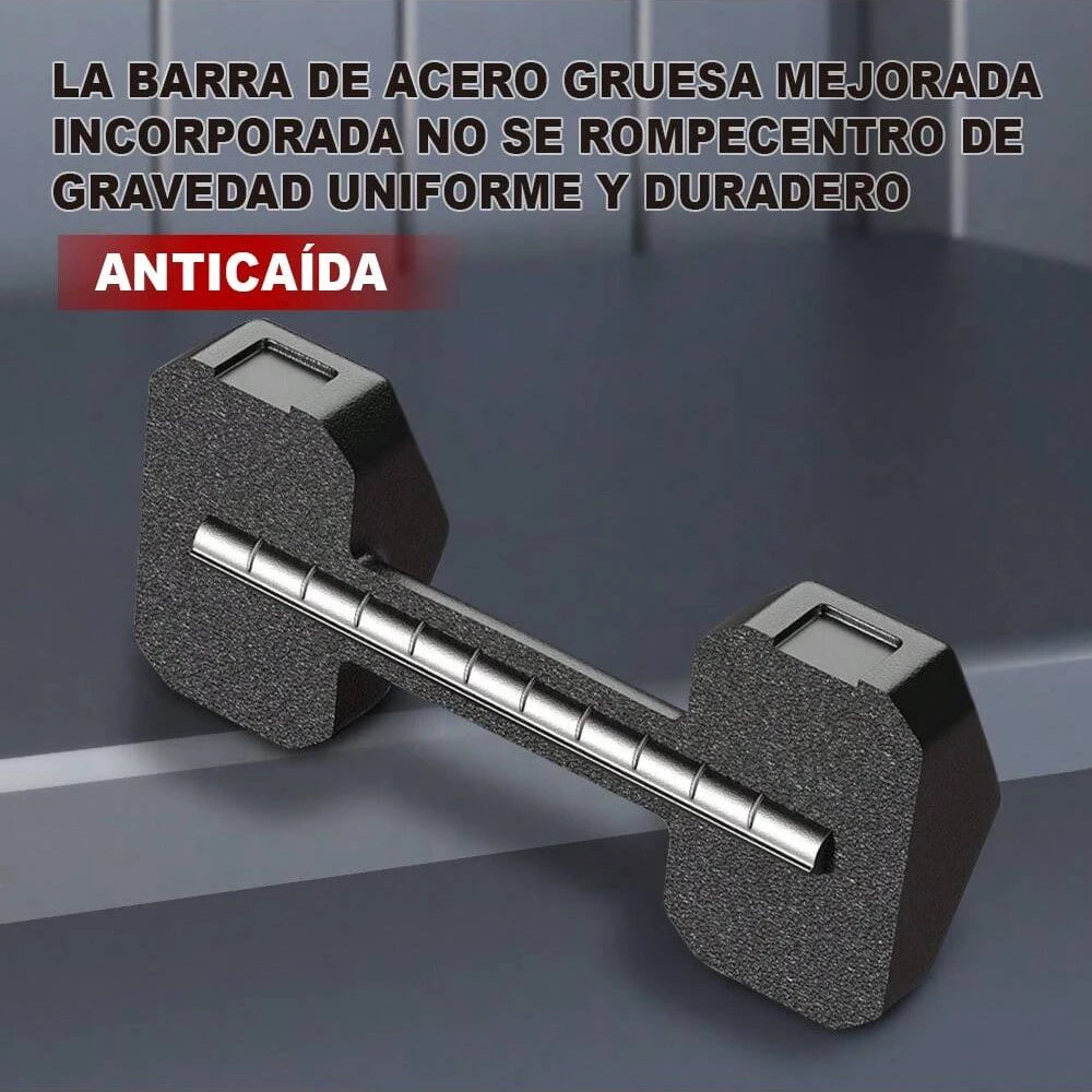 Hex dumbbells, a pair of two dumbbells, weighing 2kg, 5kg, 7.5kg, and 10kg, suitable for strength training and gym workouts