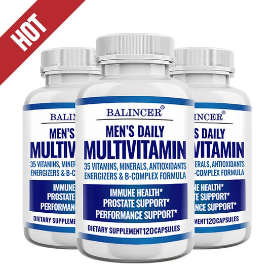 Men's Multivitamin - Contains vitamins B12, B6, zinc and selenium to support coordination, heart, immunity and prostate health