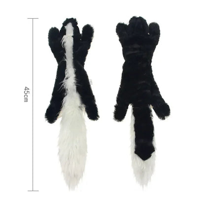 Cute Plush Squeak Toys Pet Wolf Rabbit Animal Plush Toys Dog Chew Whistling Involved Squirrel Dog Toy Funny Pet Products