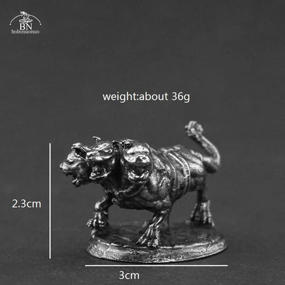 White Brass Demon Warrior Dog Soldiers Minature Figurines Metal Men Toy Collection Models Tabletop War Game Chess Piece Gift