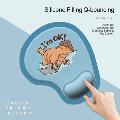 Desk Dirty Mouse Pad Silicone Cartoon Animal Wrist Mouse Pad Customized Mouse Pad Wrist Support