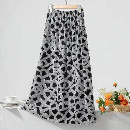 New 2024 Elegant Women Tulle Skirt Korean Fashion Boho Floral A Line Ladies Pleated Skirt Summer Chic High Waist Party Vestidos