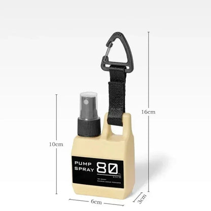 Spray Bottle Pump with Buckle Portable Outdoor Camping Travel Spray Bottle Cosmetic Container Alcohol Perfume Refillable