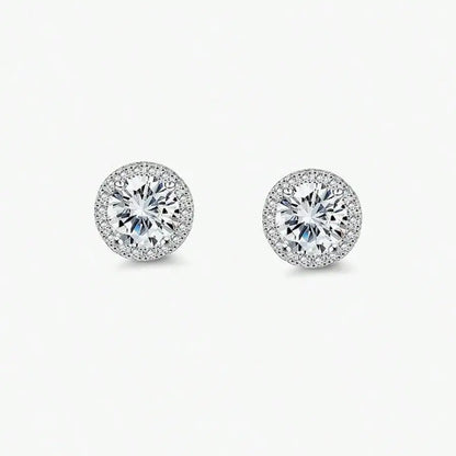 4-Piece Fashionable Micro-Inlaid Cubic Zirconia Women'S Stud Earrings, Gift For Festival