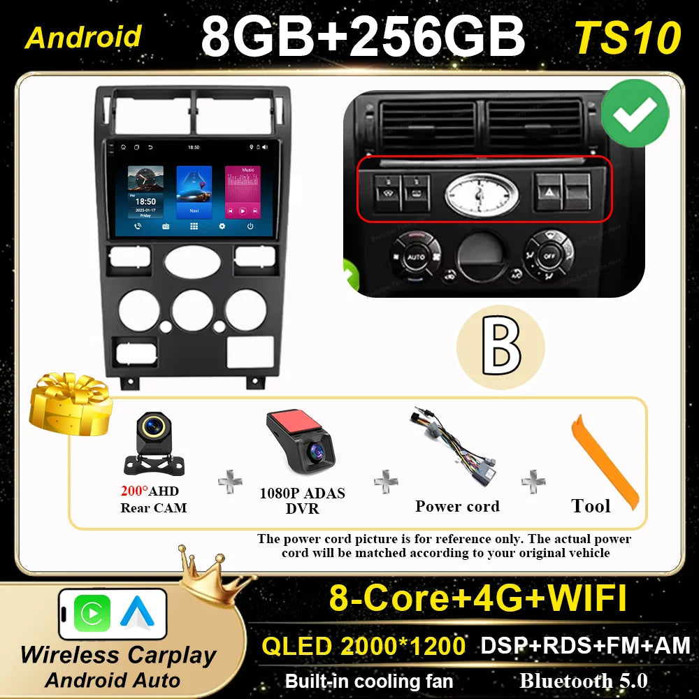 Android 16 GPS Navigation  For Ford Mondeo 2004 -2007 Auto Multimidia Video Player Carplay Head Unit Radio Stereo Car Dvd WIFI