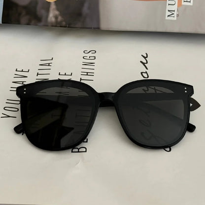 GAMBLE MONSHER Driving Sunglasses Women's UV Protection Large Small Faces Sunscreen Fashionable round Frame Glasses