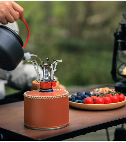 Portable Outdoor Camping Stoves Backpacking Gas Stove with Piezo Ignition Stable Support Wind-Resistance Camp Stove for Cooking