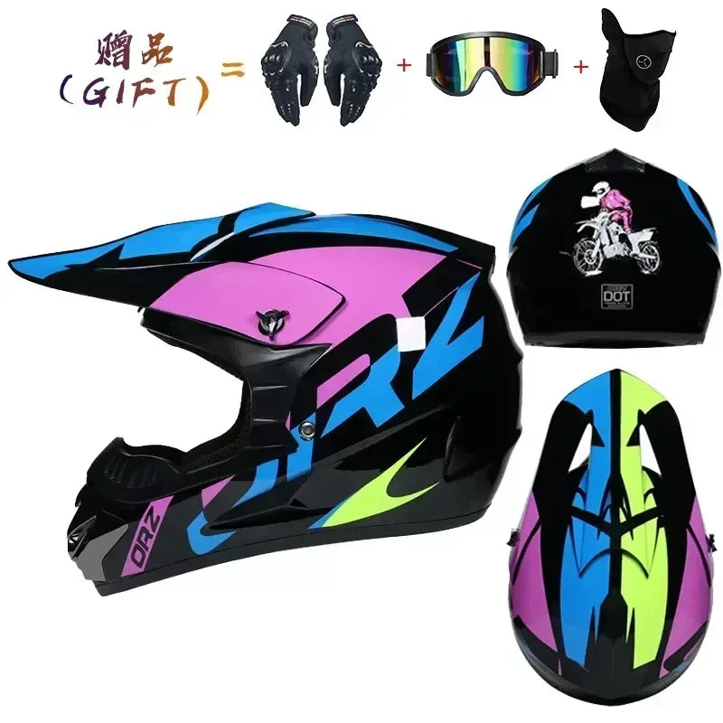 Motorcycle Helmet Full Face Racing Off Road Cross Motorcross Capacete Motocross Cascos Para Motos Mountain Downhill Bicycle DOT