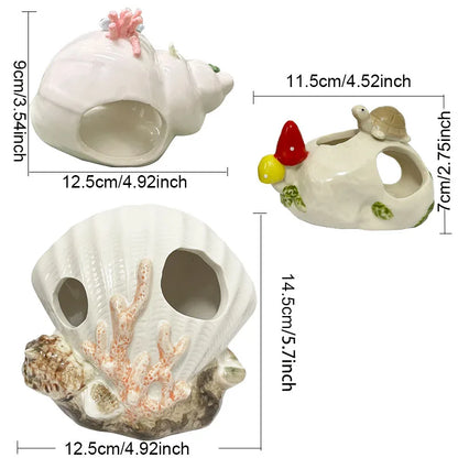 Ceramic aquarium ornament, designed for fish to rest on, adding a touch of nature to your aquarium