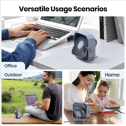 Portable Mini Fan USB Desk Fan Table Strong Airflow &Quiet Operation 3 Speed Wind 360°Rotatable Standing Fans for Room Home