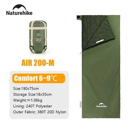 Naturehike Camping Sleeping Bag Outdoor Ultralight LW180 Waterproof Sleeping Bag Hiking Traveling Climbing 3 Seasons