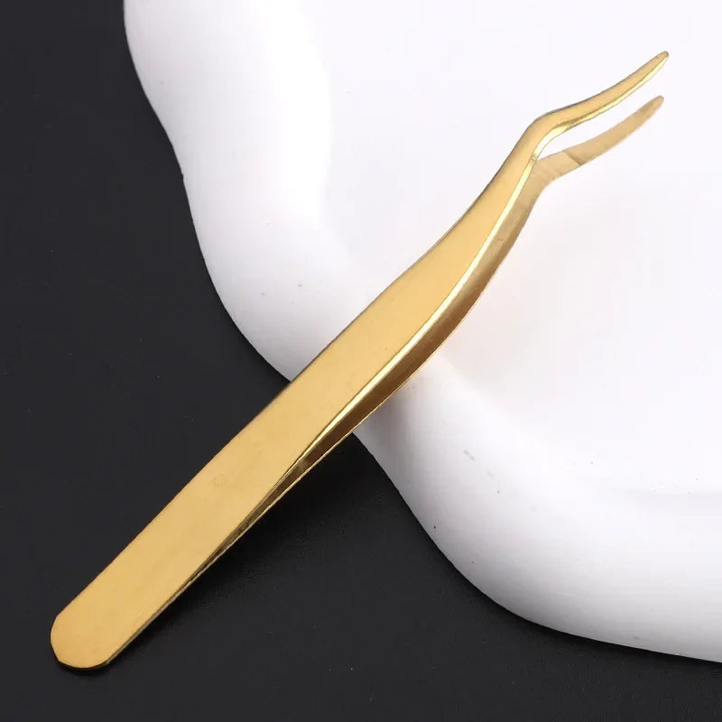 Beauty Tools False Eyelash Aids Eyelash Curler Stainless Steel False Eyelash  Tweezers  eyelash tweezers   makeup tools