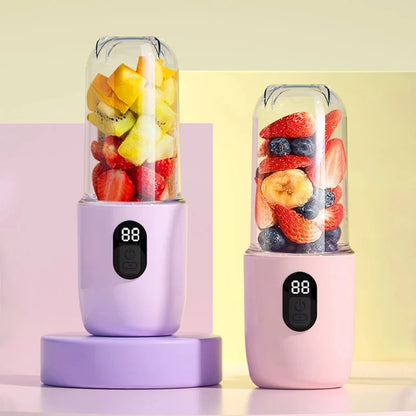 HOMEFISH Blender USB Rechargeable Cordless Mini Juicer Mixer for Smoothie Shake Protein Travel Sports Bottle Juicer Cup