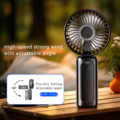 Portable Handheld Fan, Battery Operated Fan with Base, Rechargeable Mini Fan for Outdoor Indoor for Summer and For Outdoor