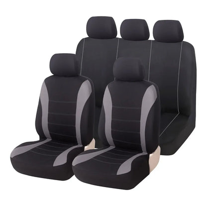 5-seat Full-coverage Car Seat Covers, Breathable Fabric, Wear-resistant, Fits Most Car Models, All-season Use Seat Accessories