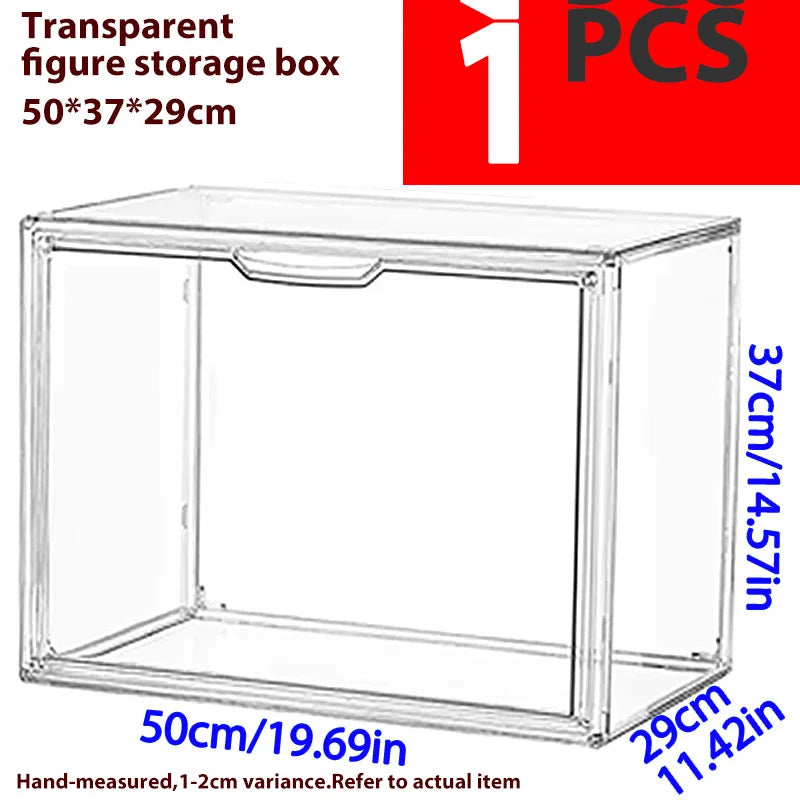 Multifunctional Foldable Storage Box Organizer for Figurines, Jewelry, Makeup, Blind Box, Bag Display – Super Big Acrylic Case