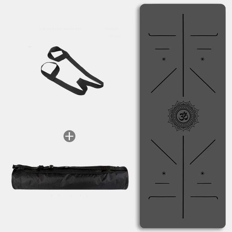 Yoga Mat Non Slip Eco Friendly Fitness Exercise Mat with Carrying Strap Pro Yoga Mats for Women Workout Mats for Home Pilates