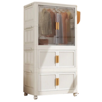 Natural Shelves Wardrobes Organizer Clothes Jeans Shelf Drawer Wardrobe Stackable Storage Stoffen Klerenkast Home Furniture