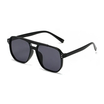 Punk Square Frame Sunglasses Anti-UV Beach Eye Protection Black Shades Glasses Travel Accessories Retro Sunglasses for women men