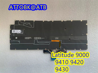 English/UK/French/Spanish Laptop Keyboard For DELL Latitude 9000 9410 9420 9430 Backlit