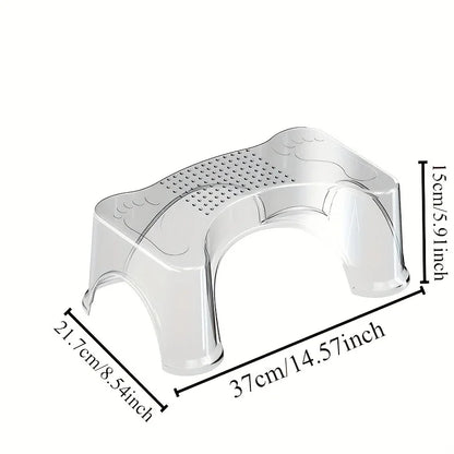 Modern design high toilet seat with waterproof anti-slip footrest, thick squatting platform for adults and elderly