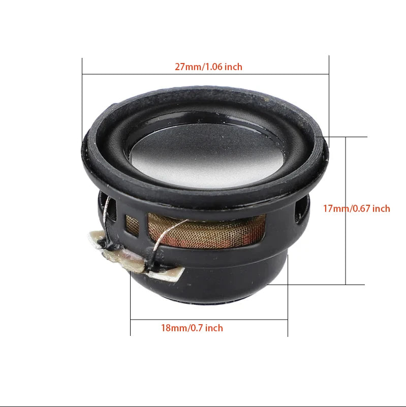 2pcs Mini Audio Speakers 27MM 4 Ohm 3W Bass Multimedia Portable Sound Speakers Audio Woofer Home Theater Loudspeaker