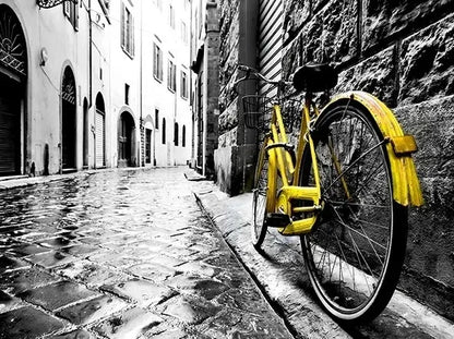 Black and White Europe Landscape Picture Home Decor Nordic Canvas Painting Wall Art Yellow Scenery Posters for Living Room Decor
