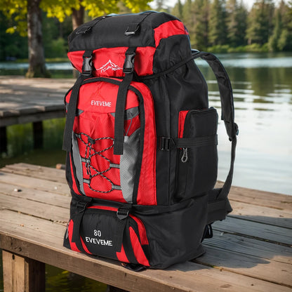 80L wasserdichter Wanderrucksack, Campingrucksack, Trekkingrucksack, großer Reiserucksack für Herren, Outdoor-Sport- und Bergsteigerrucksack