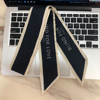 2024 New Luxury Brand Scarf Tarot Women Scarf Bag Hair Skinny Silk Scarves Design Foulard Neckerchief Headband For Ladies