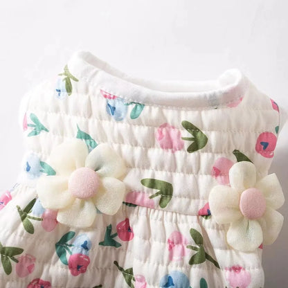Pet Tulip Cotton Coat Teddy Autumn Clothes Yorkshire Terrier Warm Jacket Puppy Cute Pullover Dog Stuff