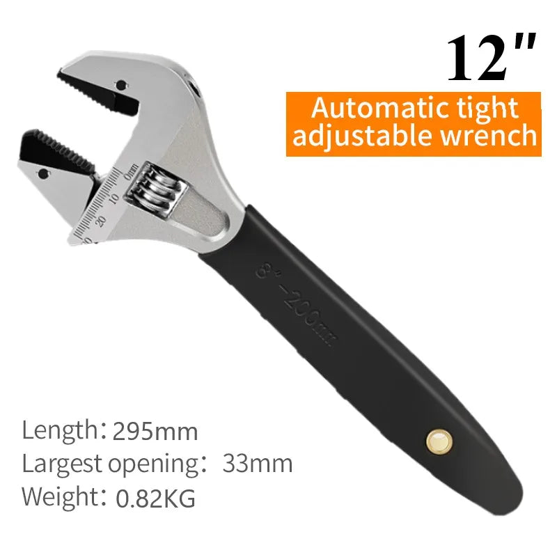 Adjustable Ratchet Wrench with Non-Slip Handle, Plumbing Bathroom Pipe Repairing Tool  Ratchet Monkey Wrench