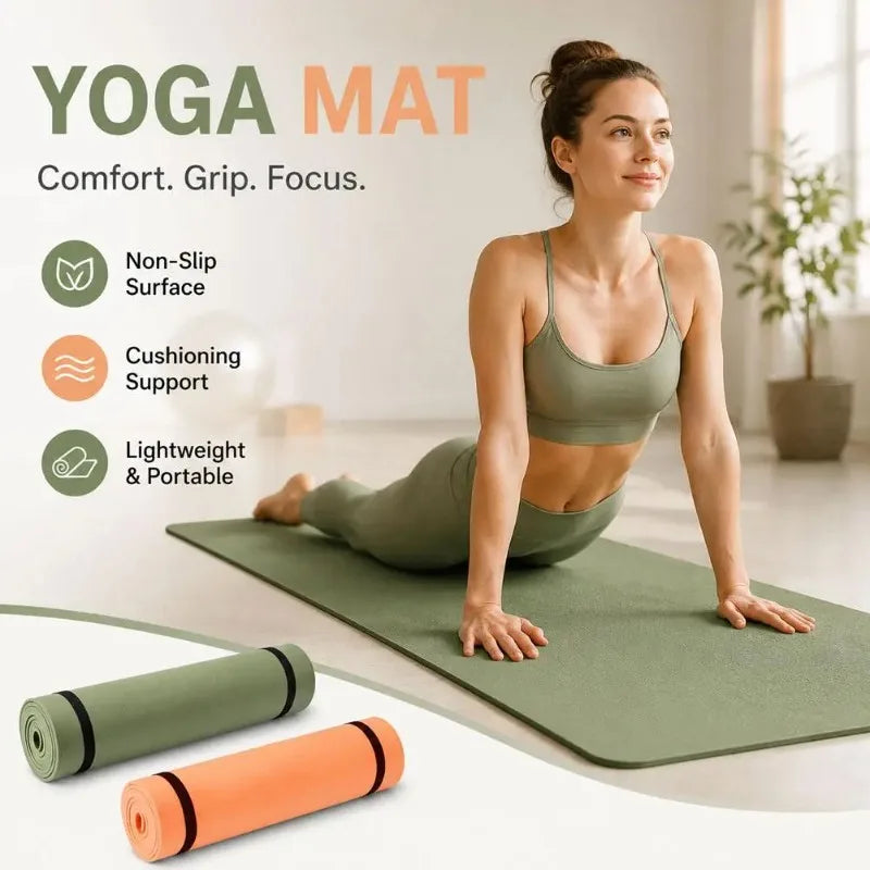 Non-slip Pilates Yoga Mat Thick Sports Fitness Gym Exercise Blanket Body Building Gymnastics Mats Workout Equipment 2026 New