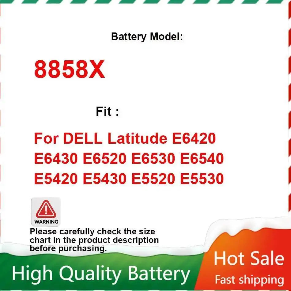 Laptop Battery 8858X 4200Mah For Dell Latitude E6420 E6430 E6520 E6530 E6540 E5420 E5430 E5520 E5530