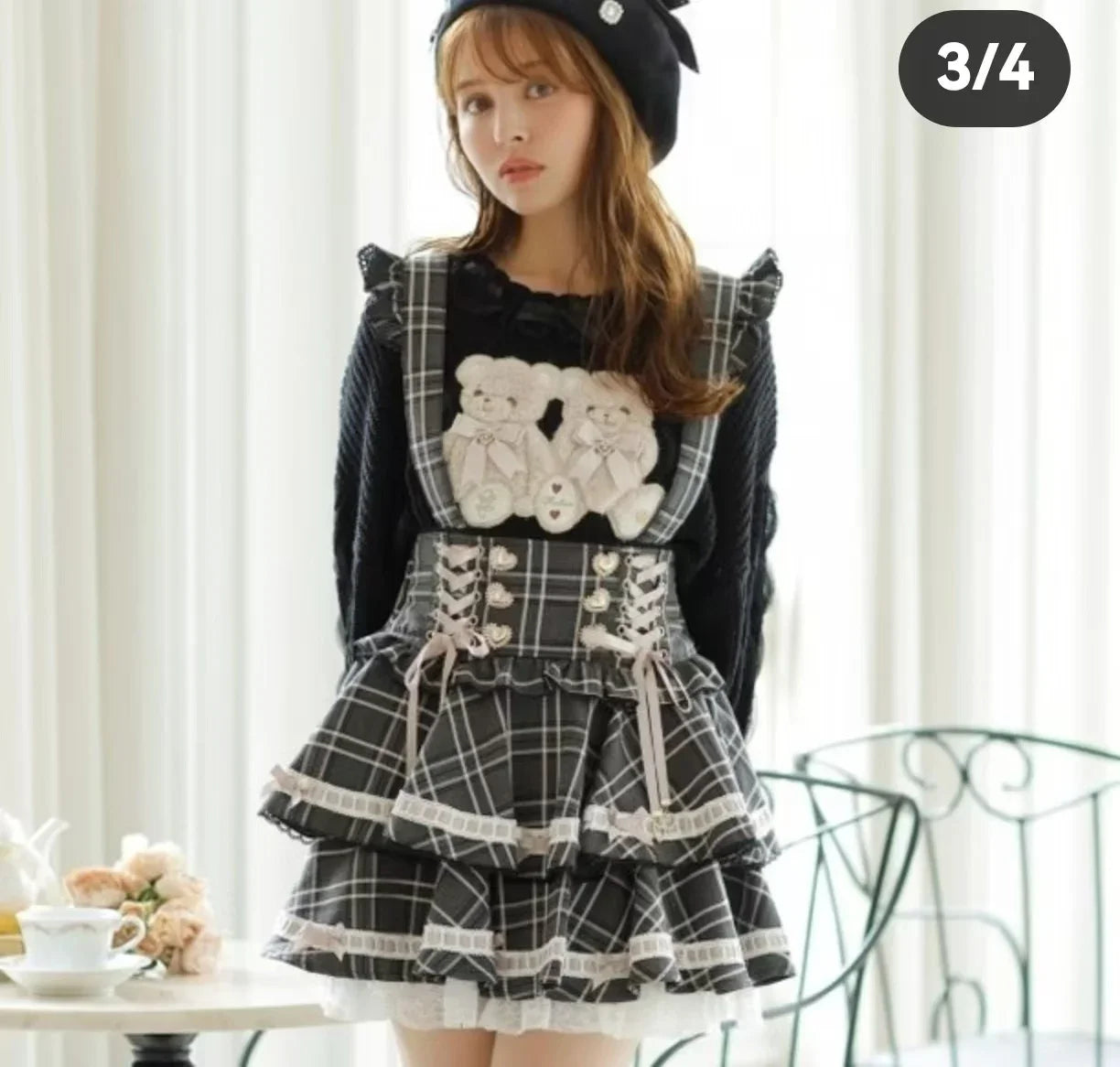 Japanese Classic Cute Bear Knitted Sweater Women's Lolita Girls Long-sleeved Sweater Pullover Autumn and Winter New Liz Sweaters