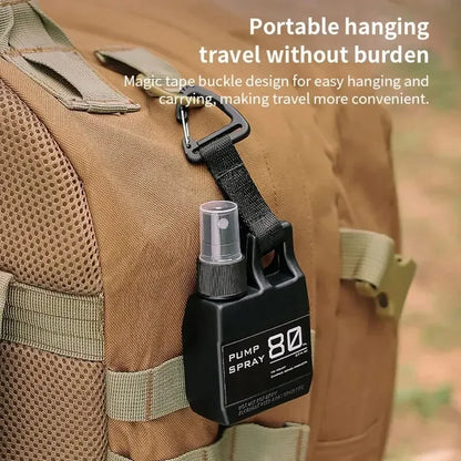 Spray Bottle Pump with Buckle Portable Outdoor Camping Travel Spray Bottle Cosmetic Container Alcohol Perfume Refillable