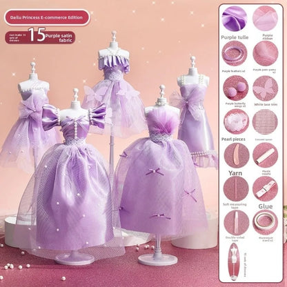 Handcrafts Skirt DIY 's Clothes Kit Handmade Fashion Design Princess Outfit Kit Wear Cute 's Dress Material Girl