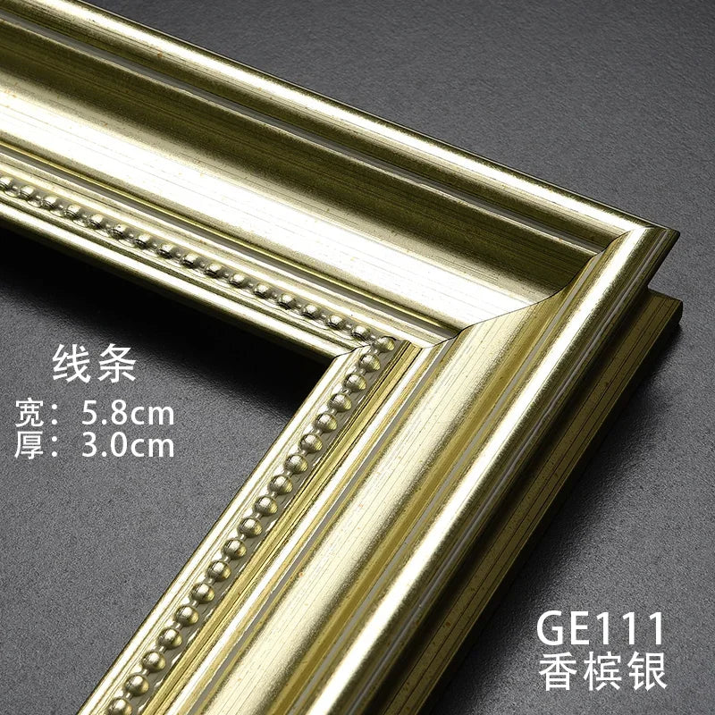 Gold Paint Frame Oil Paintings Wall Art Pictures Frames Embroidery Frame Home Decor Porta Retrato Digital Personalized Gift