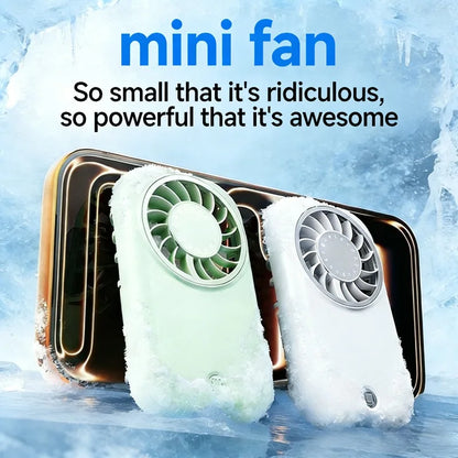 Portable Handheld High Speed Fan 5 Speed Adjustable USB Rechargeable Lightweight Mini Personal Fan for Outdoor Travel Office