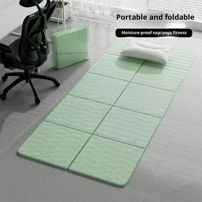 4mm Thick TPE Foldable Yoga Mat 183*61cm Easy Storage For Travel Yoga Pilates Home Exercise Floor Mat