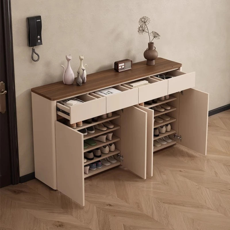 Entryway Organizer Shoe Rack Storage White Organised Living Room Cabinets Space Saving Articulos Para El Hogar Home Furniture