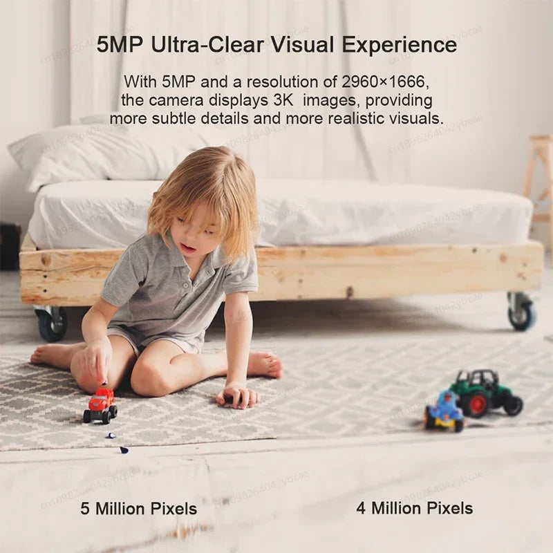 XIAOMI Smart Camera 3 Chinese Version,3K Ultra-clear HD,360° Pan-Tilt-Zoom,AI Human Detection,5 Megapixel Two-Way Voice Calls