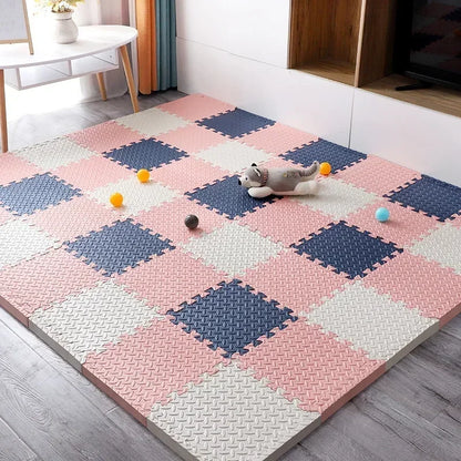 New 30*30cm Thicken Sports Gym Mat Protection EVA Leaf Grain Floor Mats Yoga Fitness Non-Slip Splicing Rugs Shock Room Play Mats