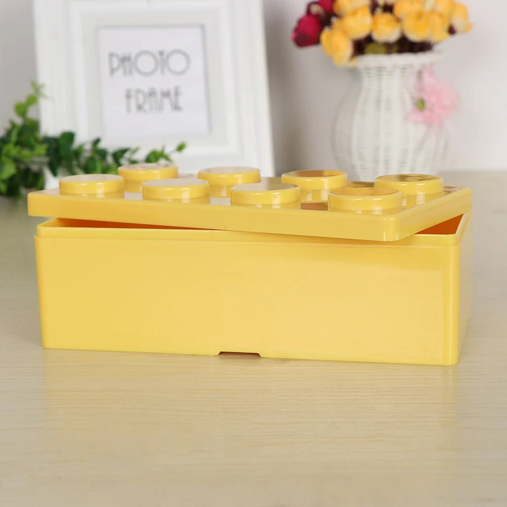 storage box Creative Storage Box Building Block Shapes Plastic Saving Space Box Superimposed Desktop Handy Office Supplies