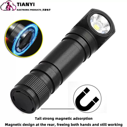 Headlamp with Aluminum Alloy Headband, L2 High Brightness Outdoor Lighting, Corner Light for Low-Light Work, Waterproof for Camp