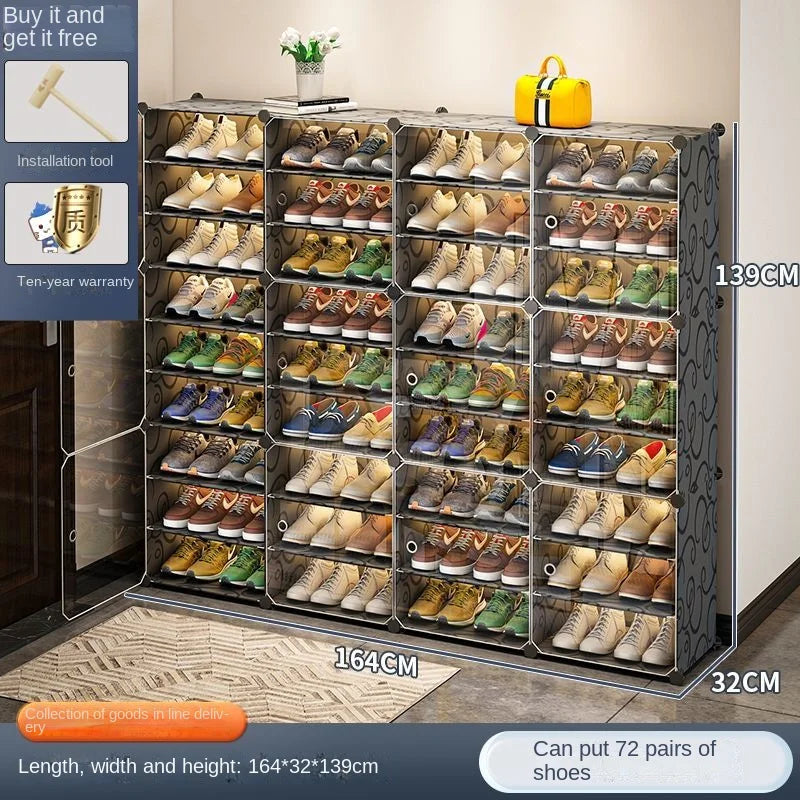Shoe Rack Storage Shelf Shoes Entrance Hallway Furniture Cupboards Splicing Dustproof Transparent Box Organizador De Zapatos