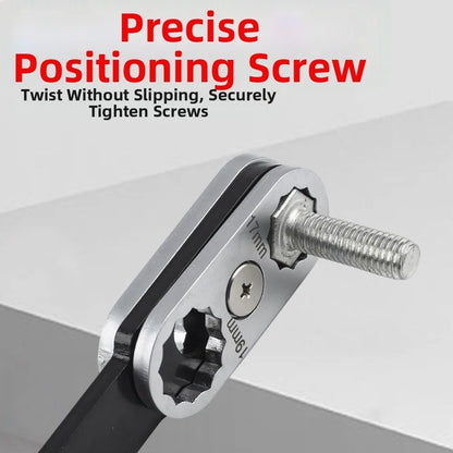 ‌360° Rotatable 8-in-1 Adjustable Wrench with Dual Hex/Open Ends – Ergonomic Grip for Professional Automotive & Industrial Use‌
